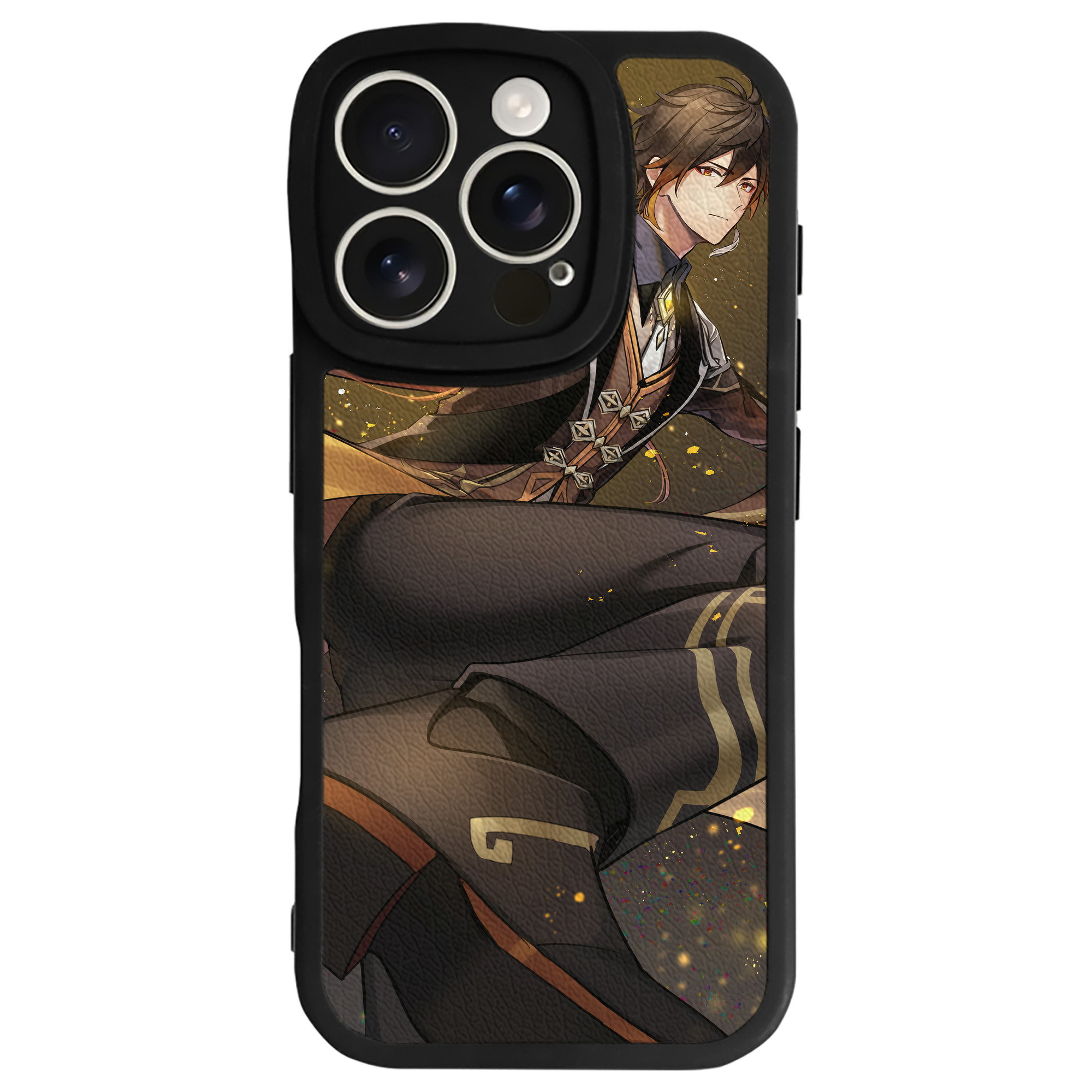 げんし神 genshin 【iPhone 16シリーズ対応】シリコンスマホケース（レザー調） 材質：シリコン